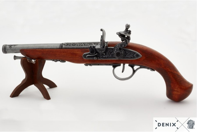 replika piracki pistolet skałkowy Denix model 1129 G