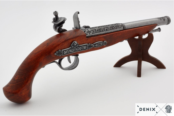 replika piracki pistolet skałkowy Denix model 1129 G