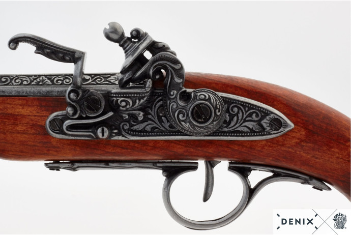 replika piracki pistolet skałkowy Denix model 1129 G