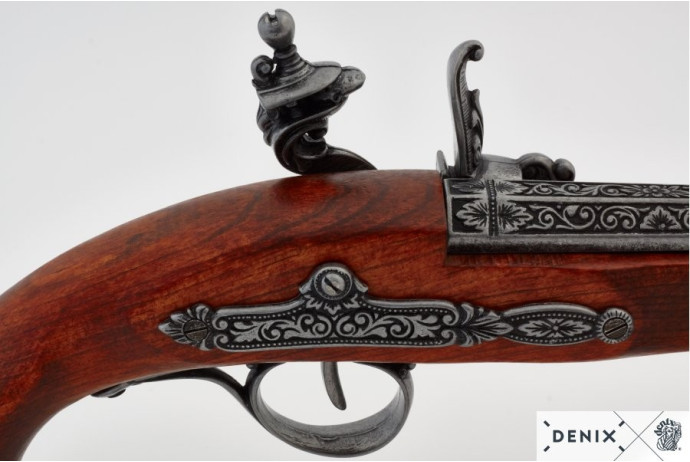 replika piracki pistolet skałkowy Denix model 1129 G