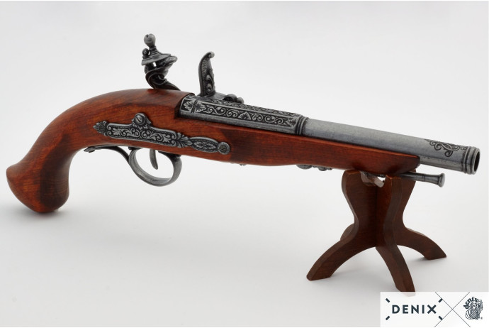 replika piracki pistolet na stojaku denix model 1129G+800