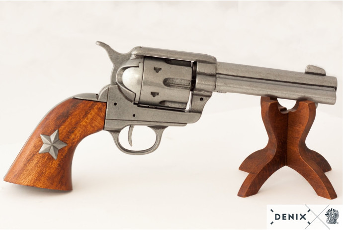 Replika rewolwer .45 peacemaker na stojaku denix model 1038+801
