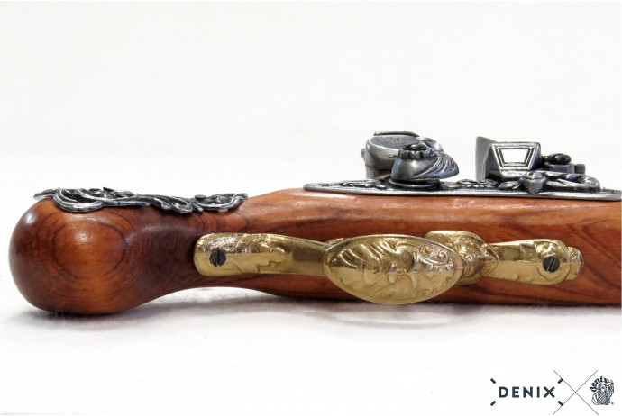 replika pistolet skałkowy na stojaku denix model 1196L+801