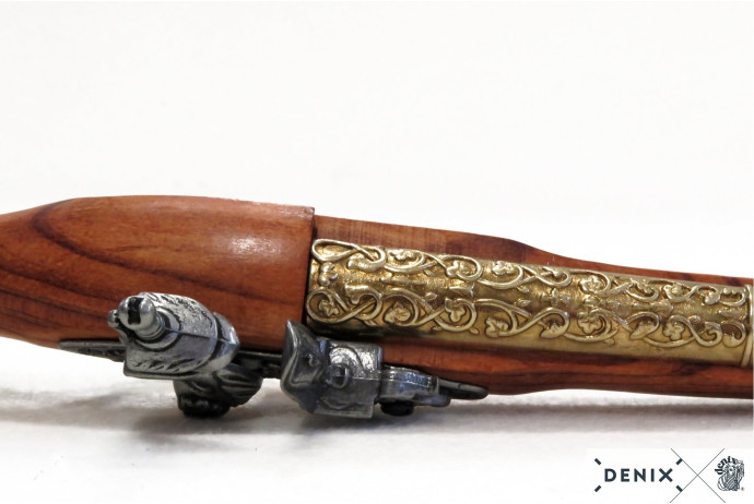 replika pistolet skałkowy na stojaku denix model 1196L+801