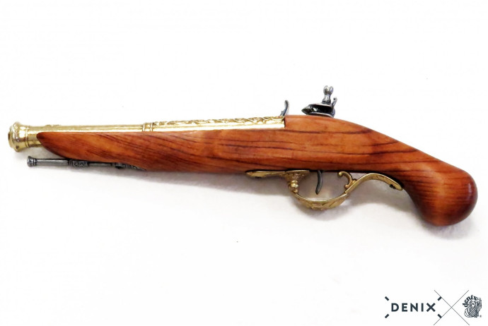 replika pistolet skałkowy na stojaku denix model 1196L+801