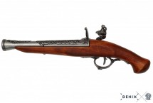 Replika niemiecki pistolet skałkowy na tablo Denix model 1260G+TM+11G