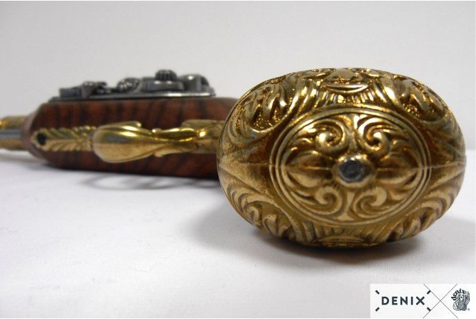 replika leworęczny pistolet skałkowy denix model 1296 L