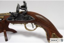 replika pistolet skałkowy na stojaku denix model 1296L+800