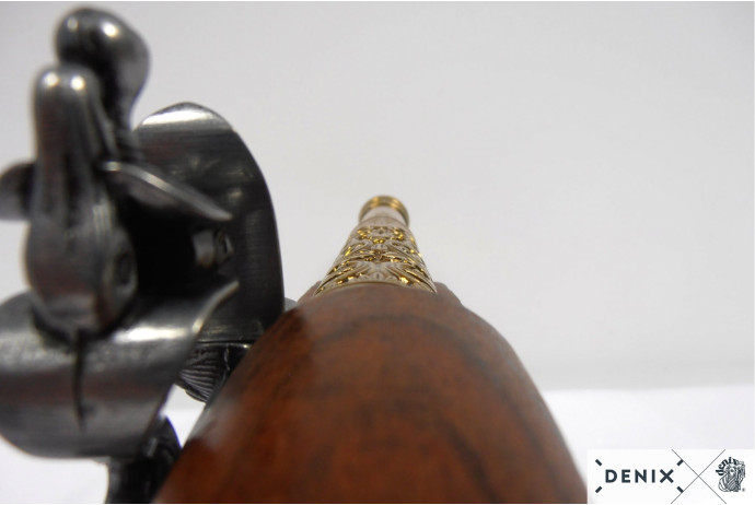 replika pistolet skałkowy na stojaku denix model 1296L+800