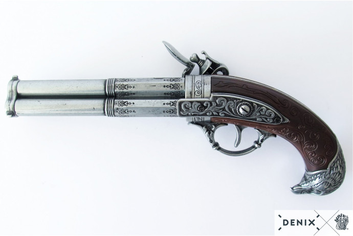 replika trzylufowy francuski pistolet denix model 1306