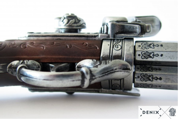 replika trzylufowy francuski pistolet denix model 1306