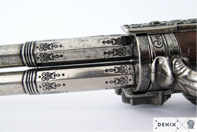 replika dwulufowy pistolet w pudełku denix model 1308+P01