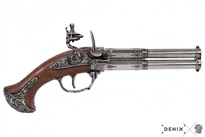 replika dwulufowy pistolet w pudełku denix model 1308+P01