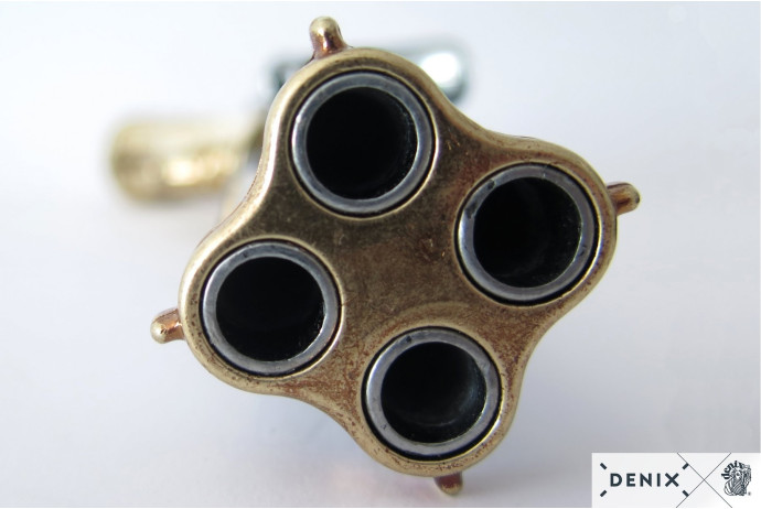 replika czterolufowego pistoletu na stojaku denix model 1310+800