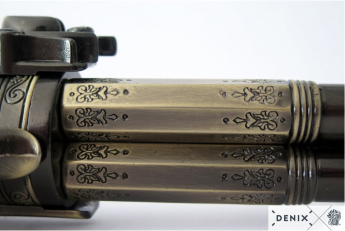 Replika trzylufowy pistolet na stojaku Denix model 5306+801